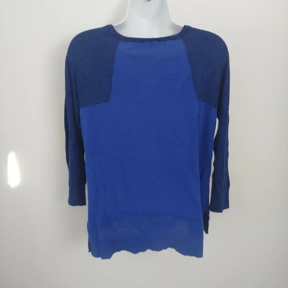 Cable  & Gauge Blue/Black Knit Sweater, L - Picture 6 of 8